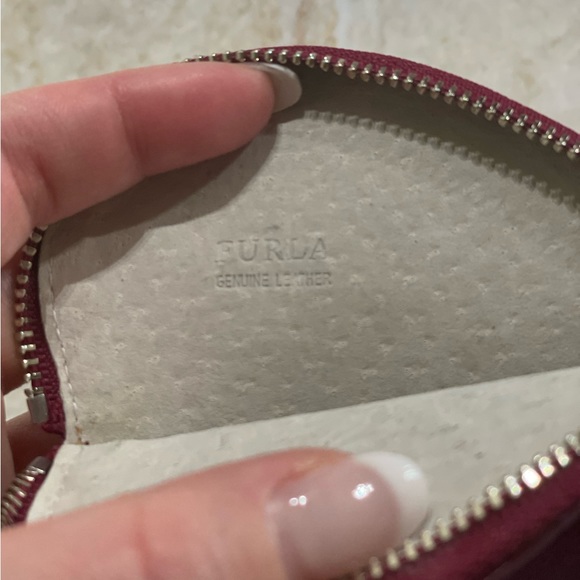 Furla Pink Ostrich Wristlet Coin Purse - Picture 5 of 6